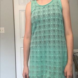 Turquoise swimsuit cover-up